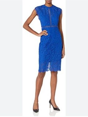 🌼 Bardot Women's Lace Scallop Neckband Sleeveless Party Dress - Special Occasion